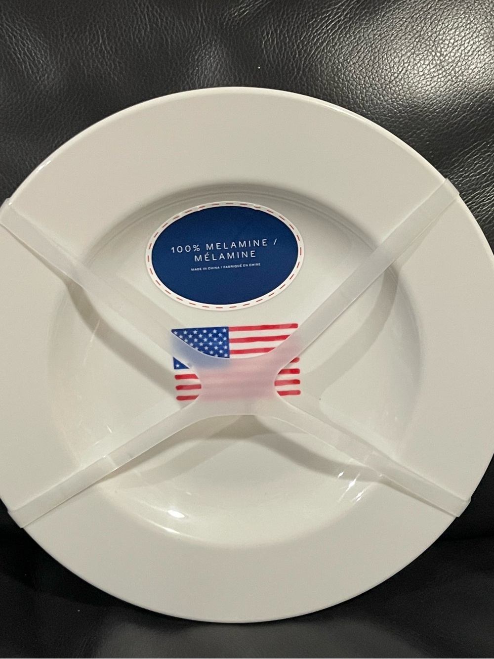 Patriotic Melamine Salad Plates, set of 4 American Flag Salad Plates